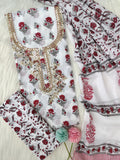 FLORAL PRINTED COTTON GOTA PATTI SUIT WITH COTTON DUPATTA1