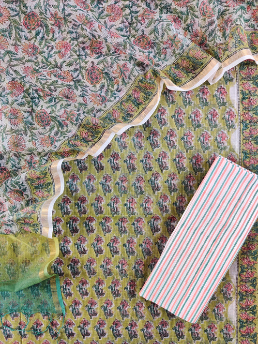 PURE KOTA DORIA SUIT WITH PURE KOTA DORIA DUPATTA