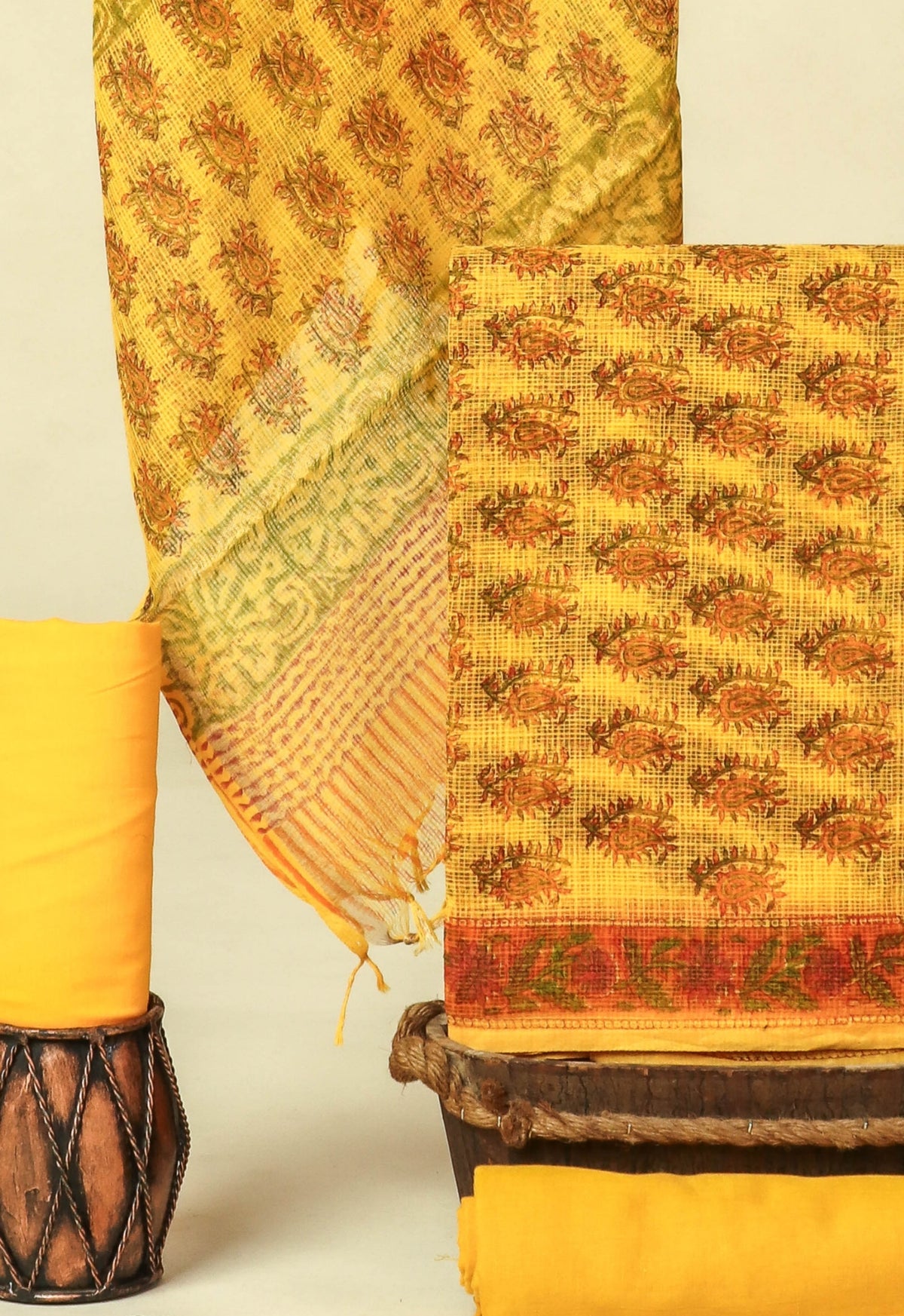 PURE KOTA DORIA SUIT WITH PURE KOTA DORIA DUPATTA WITH   (WITH LINING)