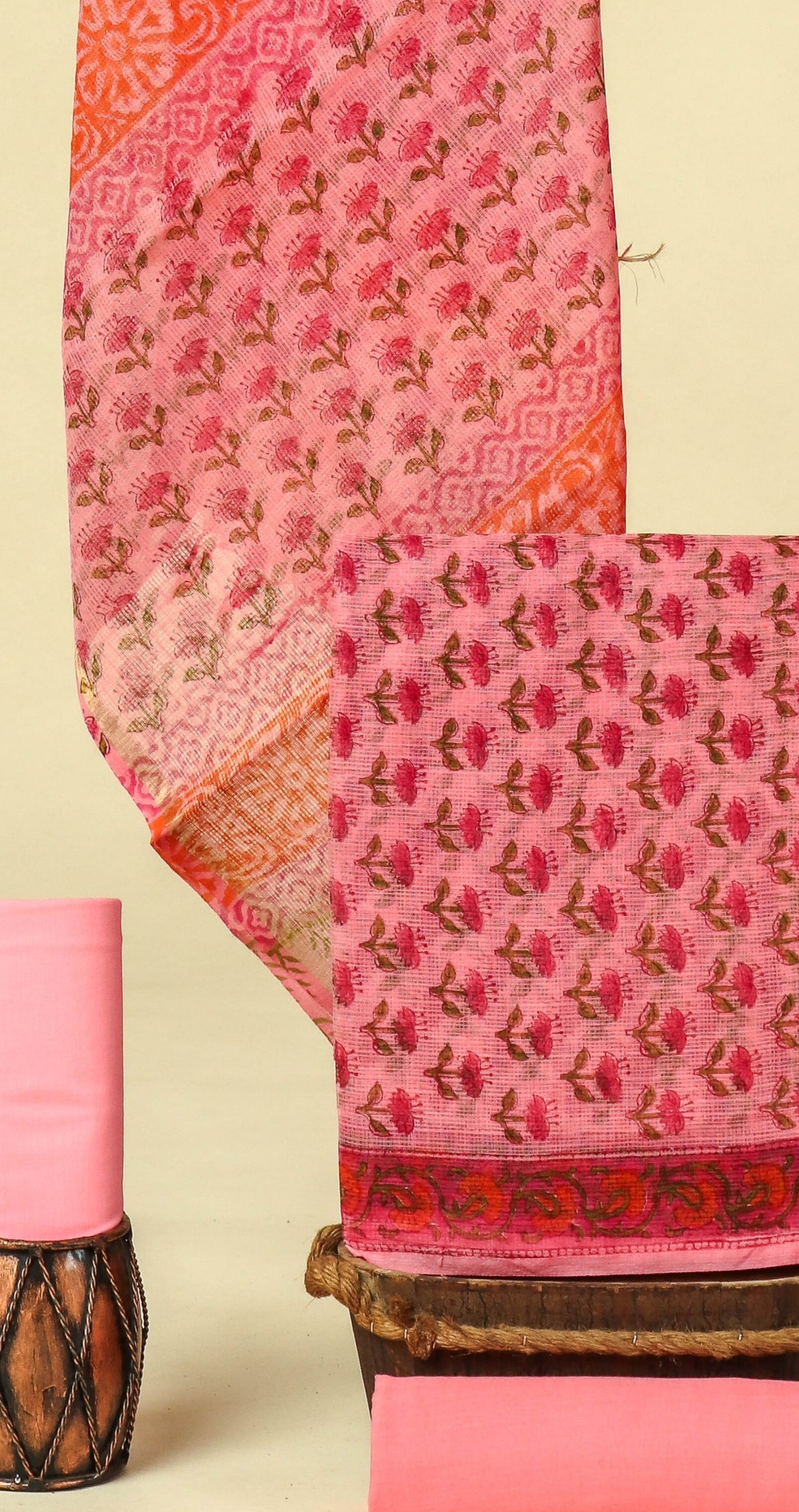 PURE KOTA DORIA SUIT WITH PURE KOTA DORIA DUPATTA WITH   (WITH LINING)