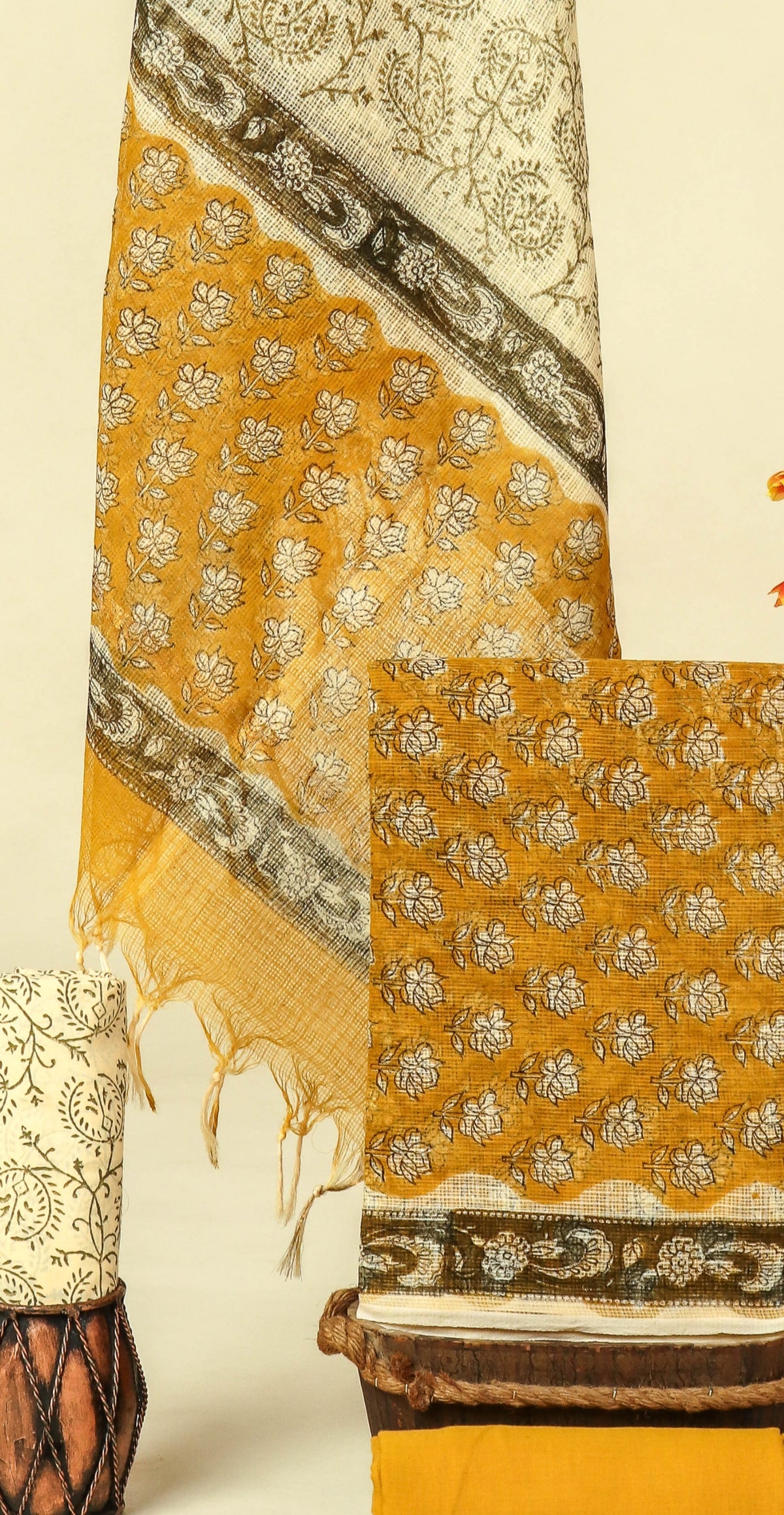 PURE KOTA DORIA SUIT WITH PURE KOTA DORIA DUPATTA WITH   (WITH LINING)