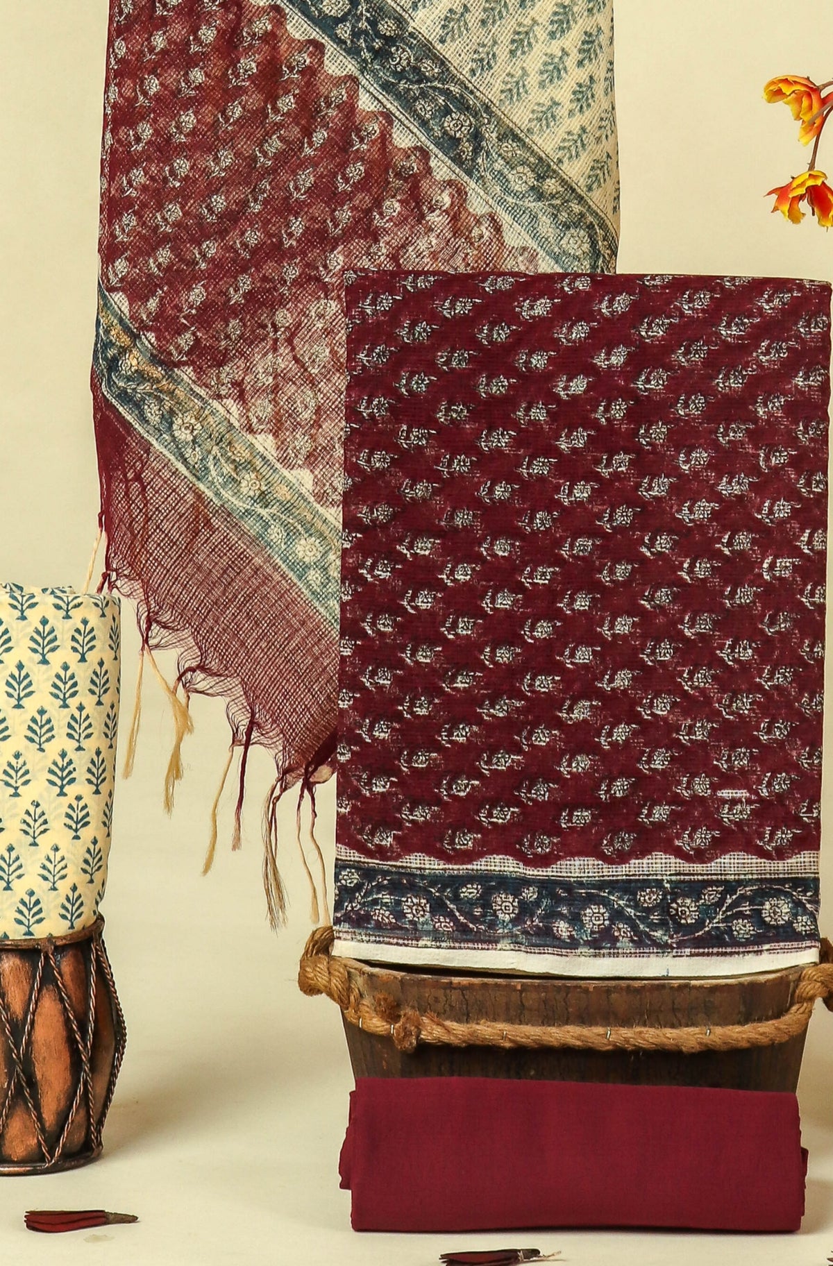 PURE KOTA DORIA SUIT WITH PURE KOTA DORIA DUPATTA WITH   (WITH LINING)