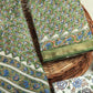 Hand Block Printed Maheshwari Silk Suit with Maheshwari Silk Dupatta