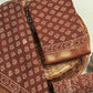 Hand Block Printed Maheshwari Silk Suit with Maheshwari Silk Dupatta