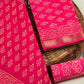 Hand Block Printed Maheshwari Silk Suit with Maheshwari Silk Dupatta