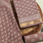 Hand Block Printed Maheshwari Silk Suit with Maheshwari Silk Dupatta