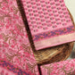 Hand Block Printed Maheshwari Silk Suit with Maheshwari Silk Dupatta