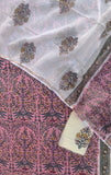 Hand Block Printed Cotton Suit with Cotton Kota Doria dupatta