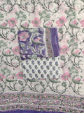 Hand Block Printed Georgette Suit with Georgette Dupatta