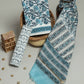 Hand Block Printed Cotton Suit with Chanderi Dupatta