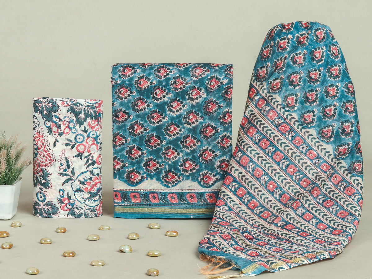 Beautiful Chanderi Silk Suits with Chanderi Silk Dupatta