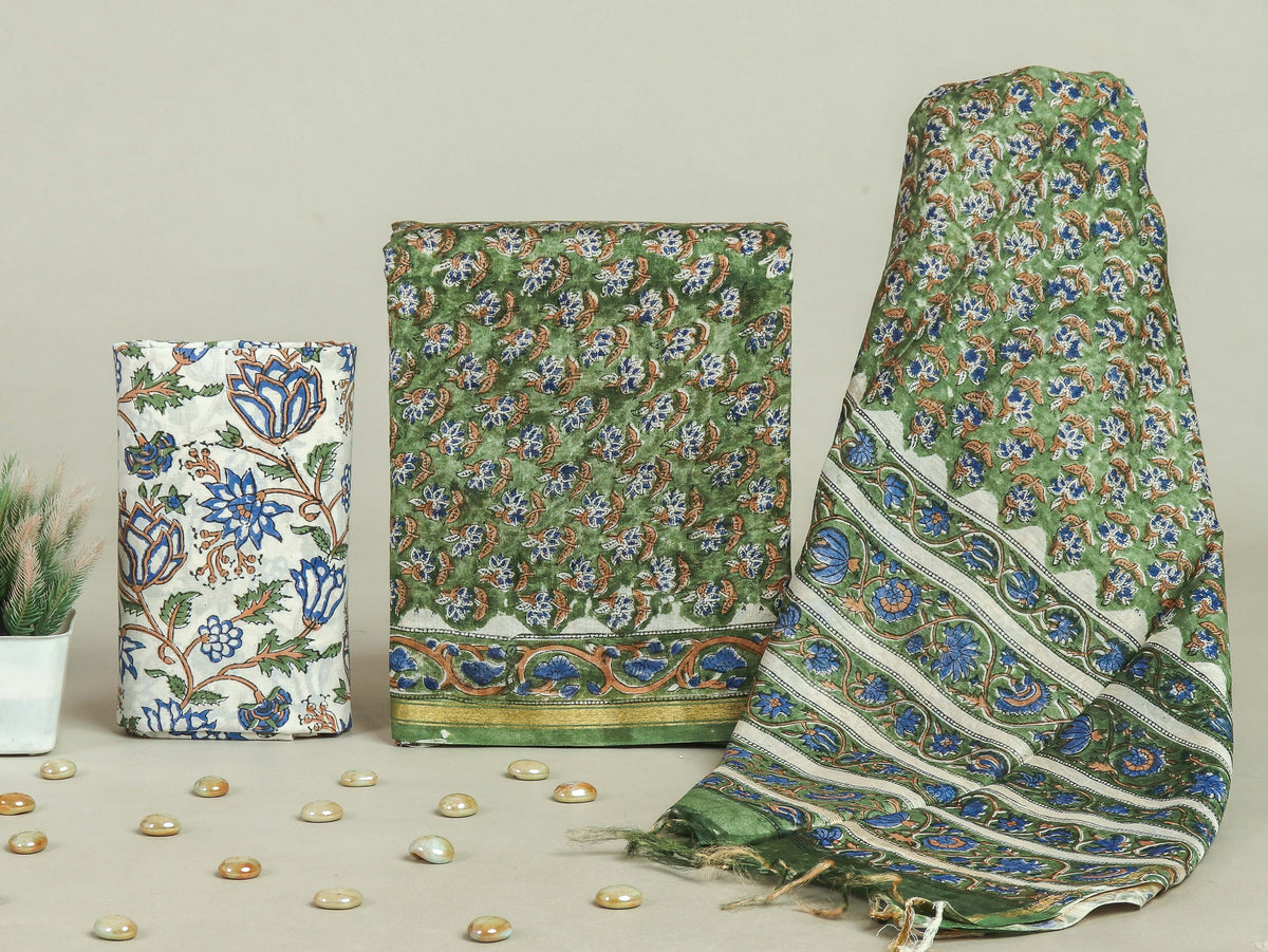 Beautiful Chanderi Silk Suits with Chanderi Silk Dupatta