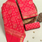 Hand Block Printed Maheshwari Silk Suit with Maheshwari Silk Dupatta