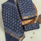 Hand Block Printed Maheshwari Silk Suit with Maheshwari Silk Dupatta