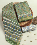 Hand Block Printed Maheshwari Silk Suit with Maheshwari Silk Dupatta