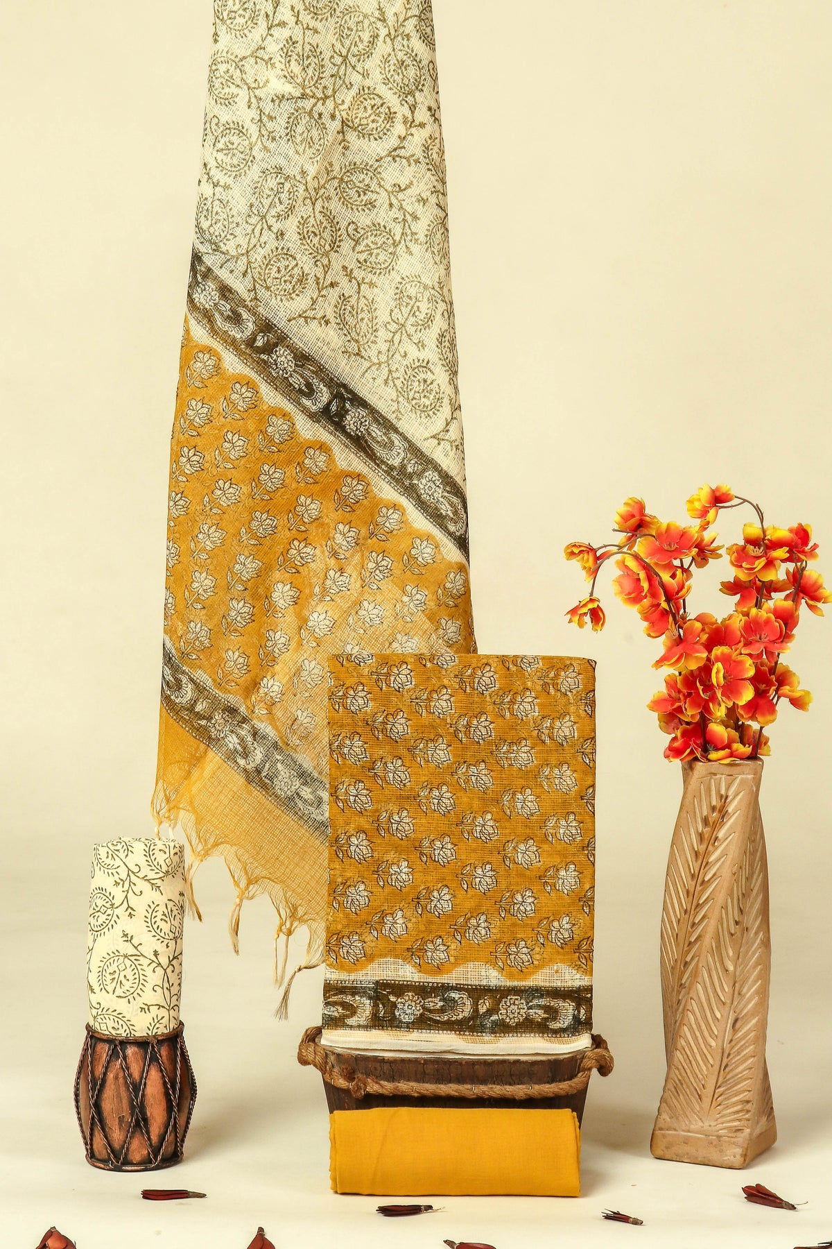 PURE KOTA DORIA SUIT WITH PURE KOTA DORIA DUPATTA WITH   (WITH LINING)