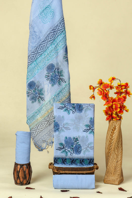 PURE KOTA DORIA SUIT WITH PURE KOTA DORIA DUPATTA WITH   (WITH LINING)