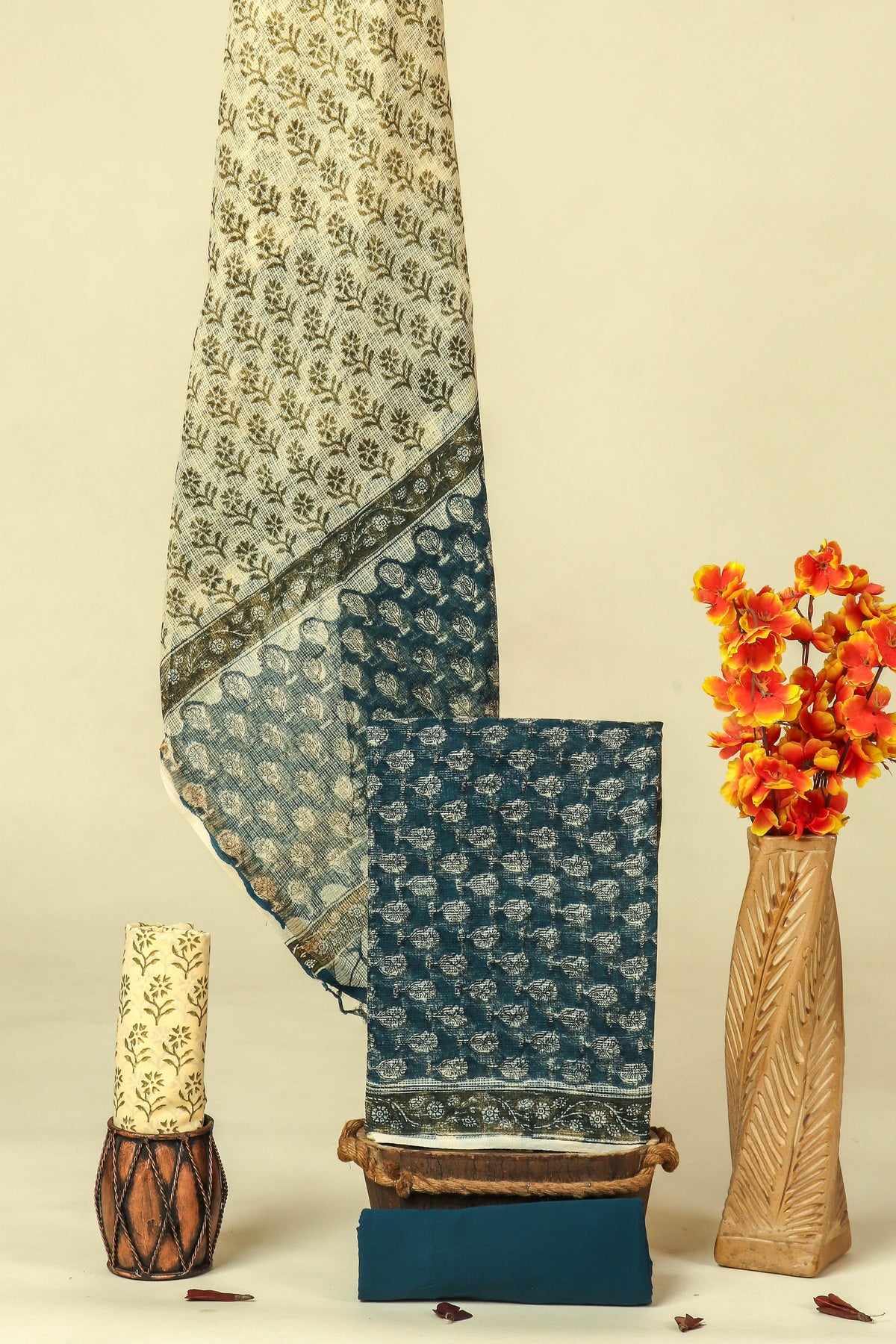 PURE KOTA DORIA SUIT WITH PURE KOTA DORIA DUPATTA WITH   (WITH LINING)
