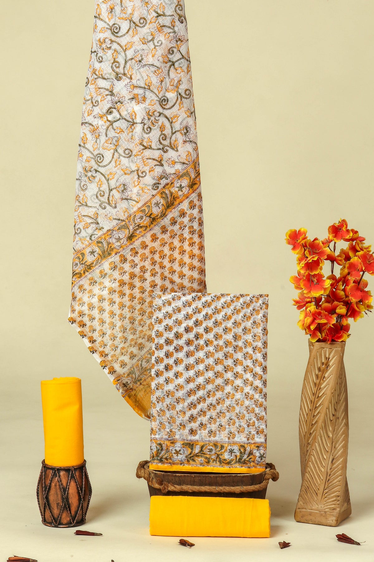 PURE KOTA DORIA SUIT WITH PURE KOTA DORIA DUPATTA WITH   (WITH LINING)