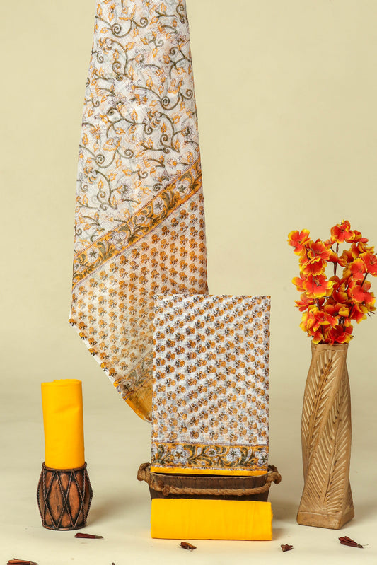 PURE KOTA DORIA SUIT WITH PURE KOTA DORIA DUPATTA WITH   (WITH LINING)