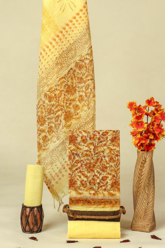 PURE KOTA DORIA SUIT WITH PURE KOTA DORIA DUPATTA WITH   (WITH LINING)