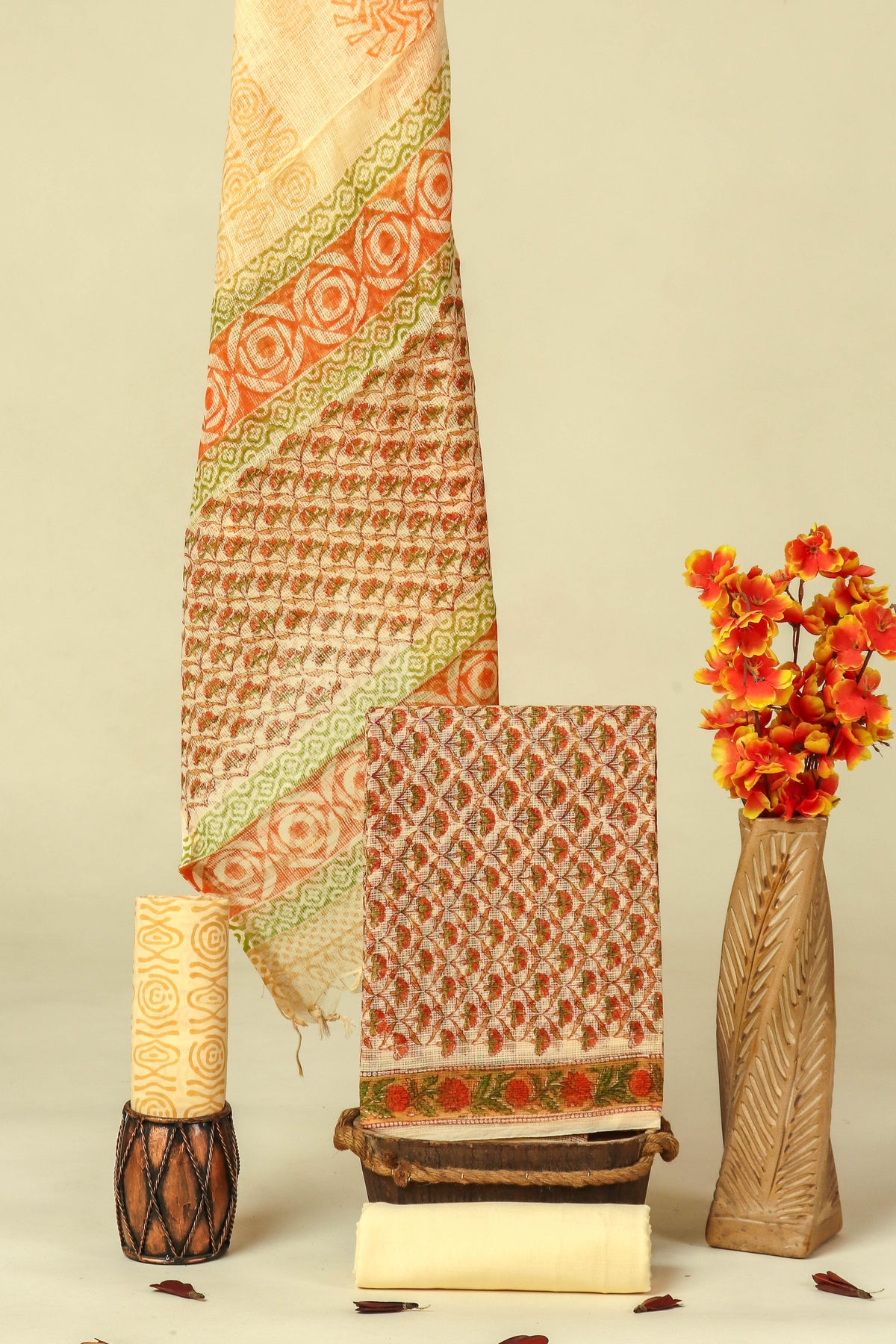 PURE KOTA DORIA SUIT WITH PURE KOTA DORIA DUPATTA WITH   (WITH LINING)