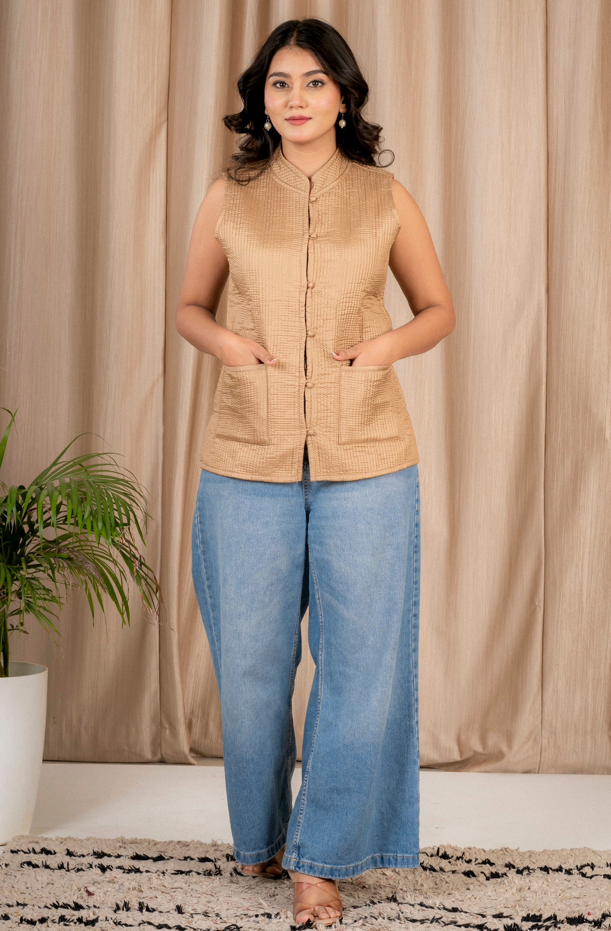 Reversible Quilted Sleeveless Jacket