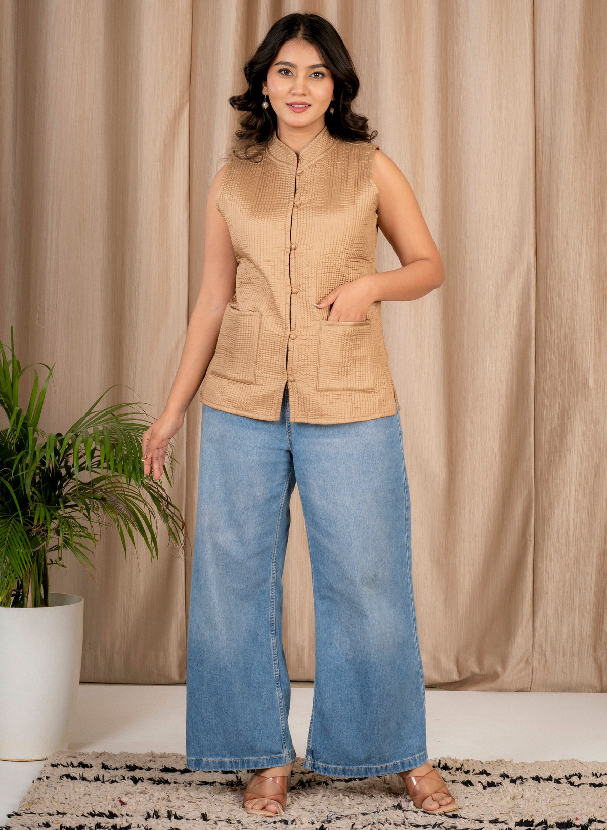 Reversible Quilted Sleeveless Jacket