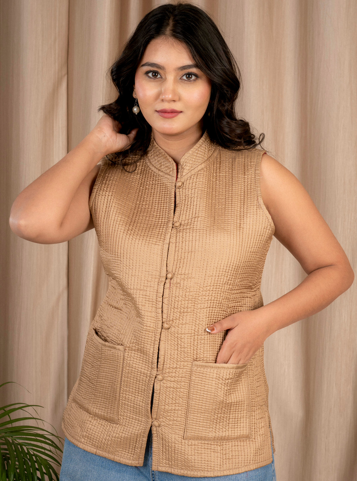 Reversible Quilted Sleeveless Jacket