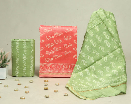 Beautiful Chanderi Silk Suits with Chanderi Silk Dupatta