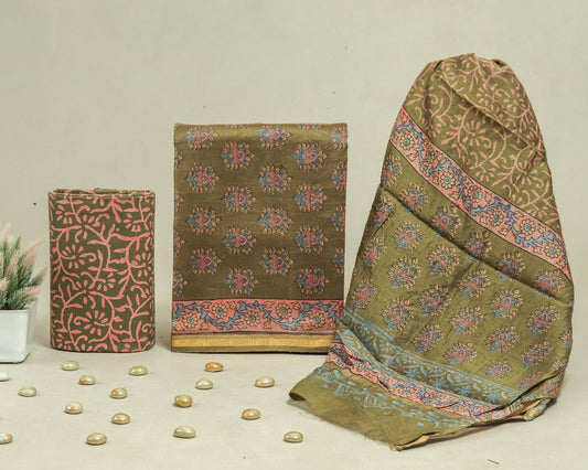 Beautiful Chanderi Silk Suits with Chanderi Silk Dupatta