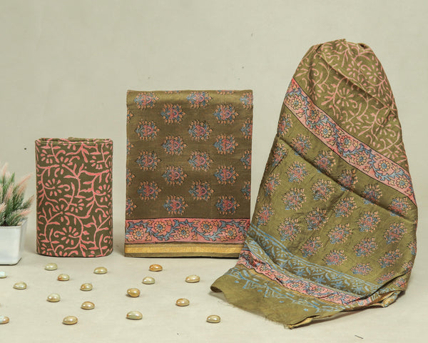 Beautiful Chanderi Silk Suits with Chanderi Silk Dupatta
