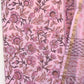 Hand Block Printed Cotton Suit with Cotton Kota Doria dupatta