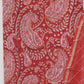 RED BLOCK PRINTED COTTON SUIT WITH LEHRIYA KOTA DORIA DUPATTA