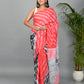 Lehriya Cotton Mulmul Saree with Blouse Piece