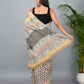 Bagru Printed Cotton Mulmul Saree with Blouse Piece