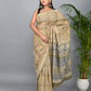 Bagru Printed Cotton Mulmul Saree with Blouse Piece